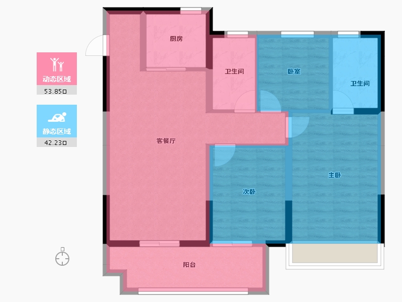 安徽省-淮北市-建投时代-86.03-户型库-动静分区