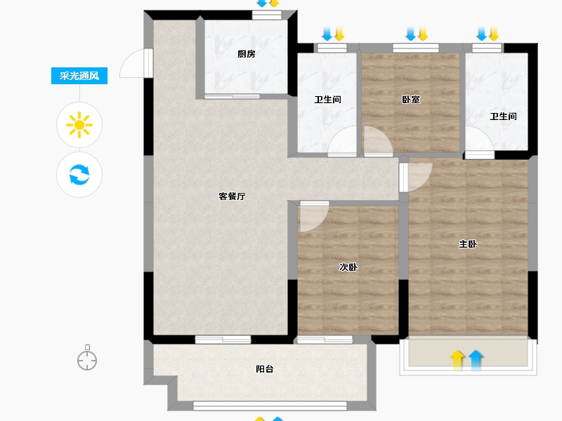 安徽省-淮北市-建投时代-86.03-户型库-采光通风