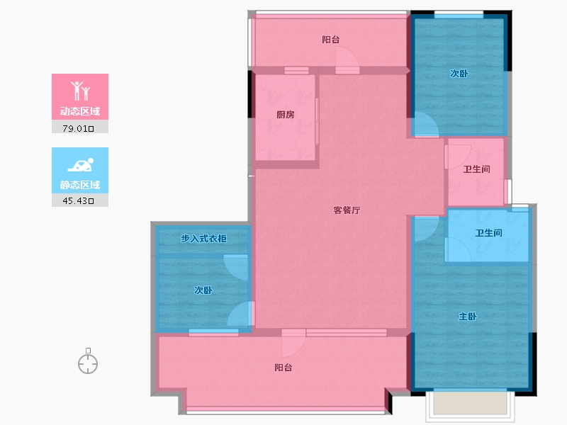 山东省-烟台市-名门福邸-111.42-户型库-动静分区