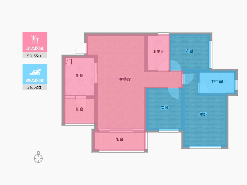 四川省-眉山市-滨江睿城-79.30-户型库-动静分区