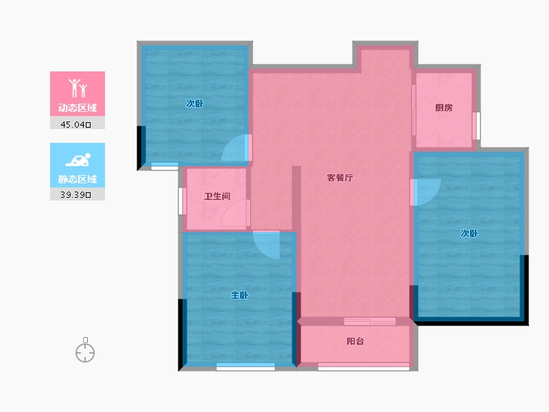 安徽省-淮北市-傲景观澜-75.21-户型库-动静分区