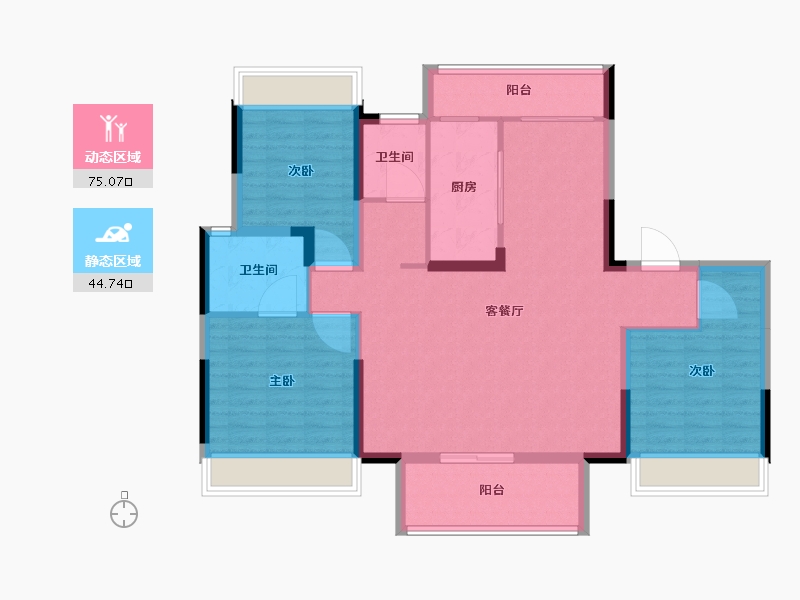 安徽省-阜阳市-建业徽创新筑-108.01-户型库-动静分区