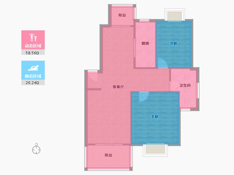 江苏省-镇江市-国际花园-80.77-户型库-动静分区