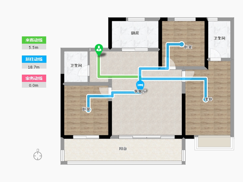 河南省-洛阳市-建业滨河珑府-102.67-户型库-动静线