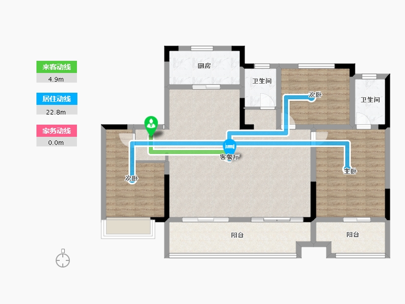 安徽省-阜阳市-徽创芬芳四季-111.00-户型库-动静线