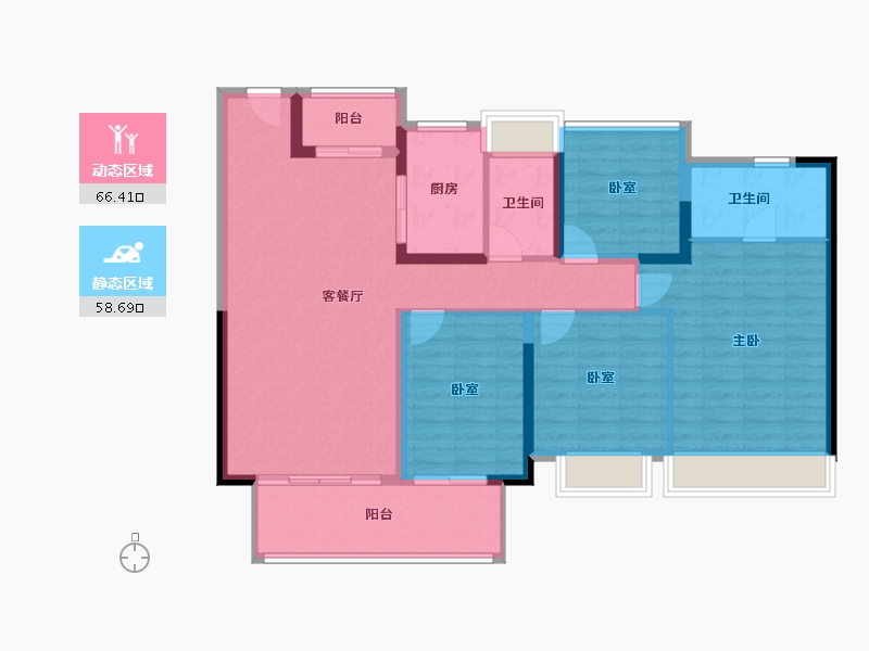 广东省-肇庆市-湾区西部华侨城-112.87-户型库-动静分区