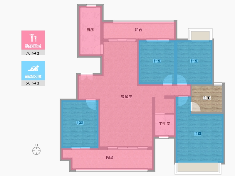 四川省-成都市-城投润城-118.80-户型库-动静分区