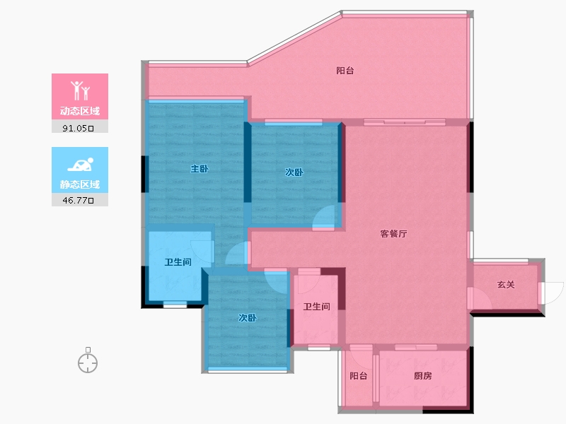 四川省-宜宾市-海上明月东院-122.77-户型库-动静分区