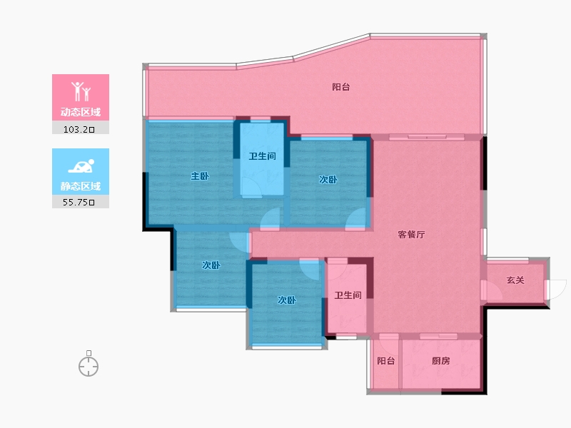 四川省-宜宾市-海上明月东院-142.00-户型库-动静分区