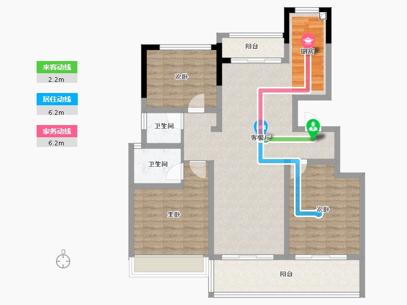 安徽省-铜陵市-金大地珑璋台-101.79-户型库-动静线