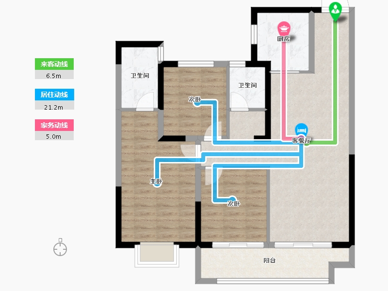 江苏省-盐城市-大丰雍锦府-89.60-户型库-动静线