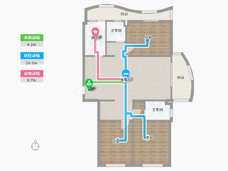 浙江省-温州市-瓯南御园-98.66-户型库-动静线