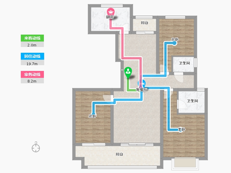 陕西省-咸阳市-武功怡心檀香府-100.81-户型库-动静线