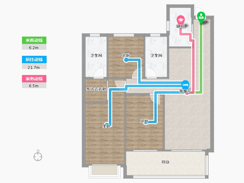 湖北省-武汉市-泛悦城-105.00-户型库-动静线