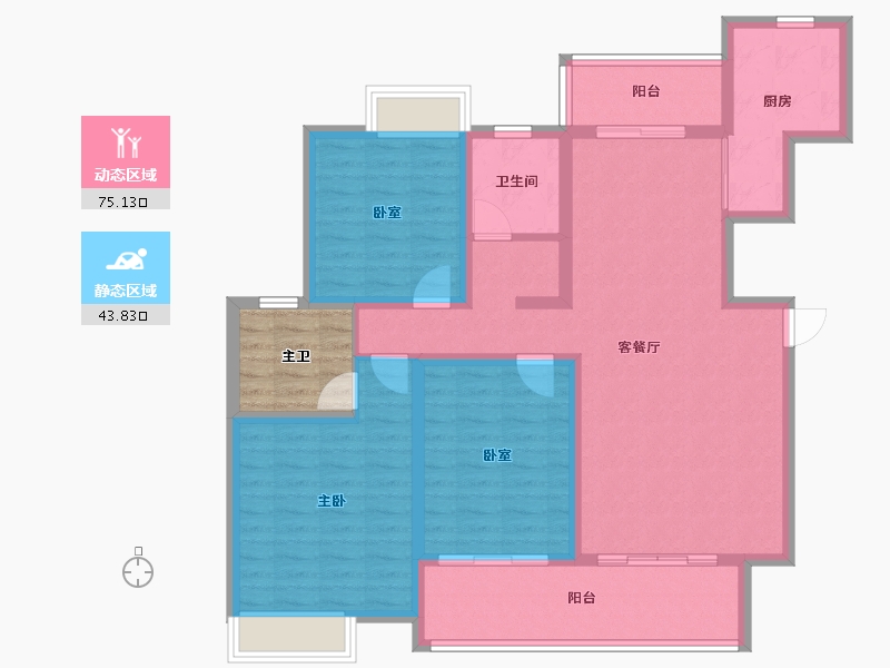 四川省-成都市-城投润城-111.53-户型库-动静分区