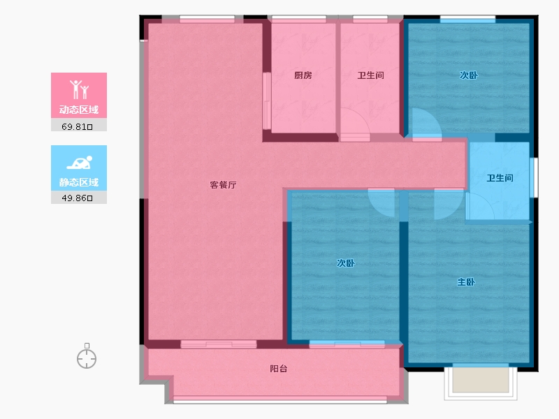 江苏省-盐城市-港利福园-108.00-户型库-动静分区