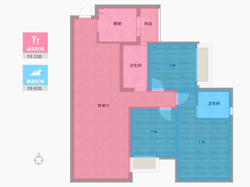 山东省-济南市-甜城国际社区-82.10-户型库-动静分区