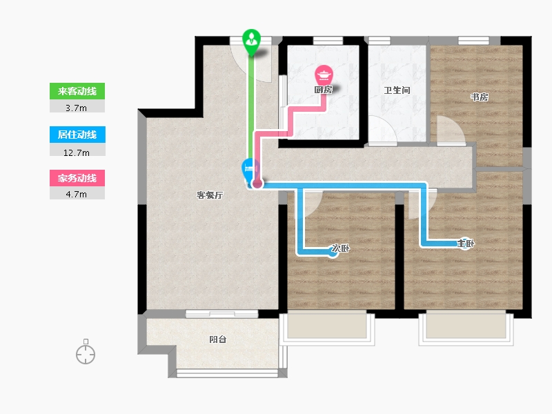 江苏省-盐城市-盐城富力科创城-89.60-户型库-动静线