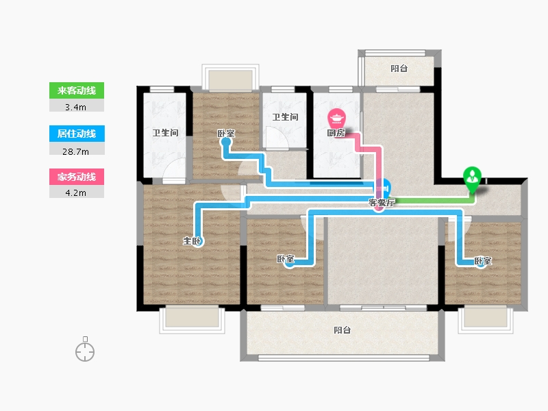 江苏省-盐城市-大丰雍锦府-115.20-户型库-动静线