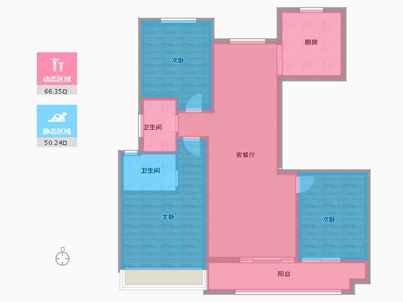 江苏省-盐城市-学府名苑-104.77-户型库-动静分区