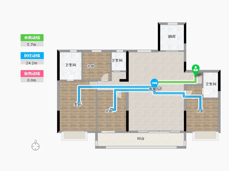 安徽省-淮北市-濉溪碧桂园-156.80-户型库-动静线