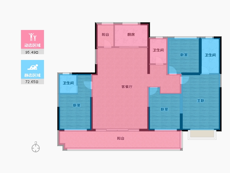 江苏省-盐城市-金科集美望湖公馆-152.00-户型库-动静分区