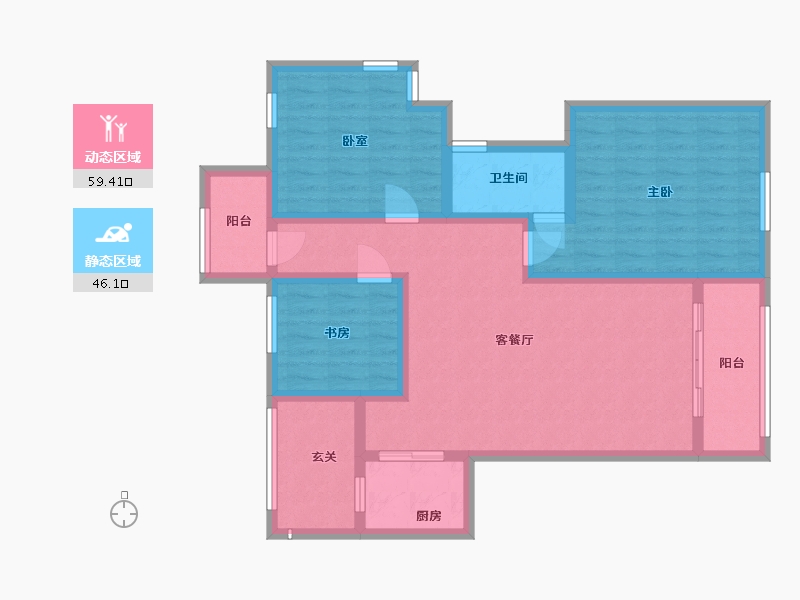 浙江省-衢州市-子鸣小区-93.19-户型库-动静分区