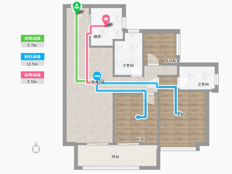 广东省-广州市-越秀·星汇文华花园-76.00-户型库-动静线