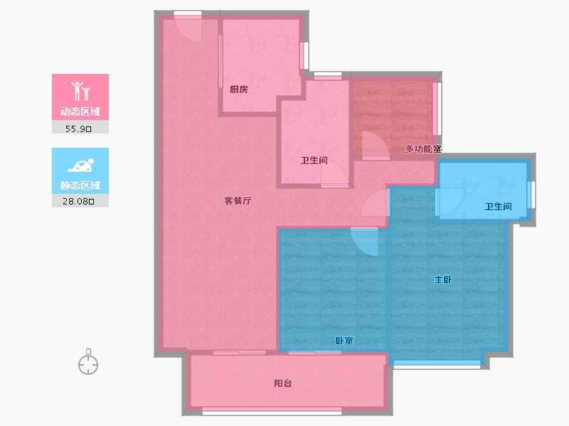 广东省-广州市-越秀·星汇文华花园-76.00-户型库-动静分区