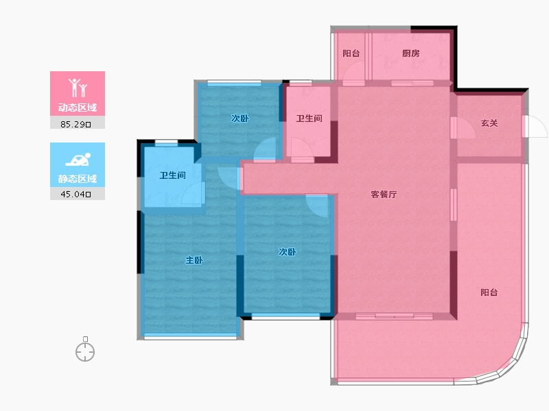 四川省-宜宾市-海上明月东院-116.31-户型库-动静分区