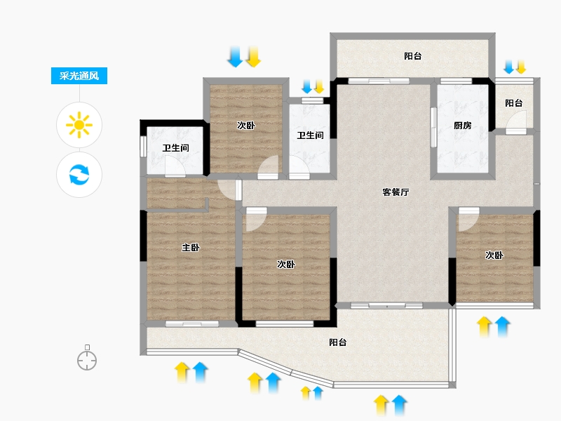 四川省-宜宾市-海上明月东院-141.95-户型库-采光通风