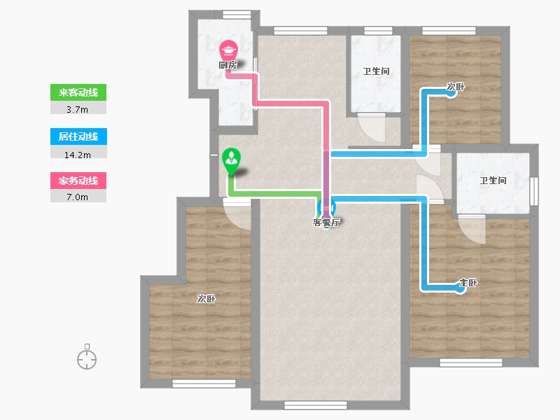 内蒙古自治区-通辽市-嘉和汇景湾-96.00-户型库-动静线