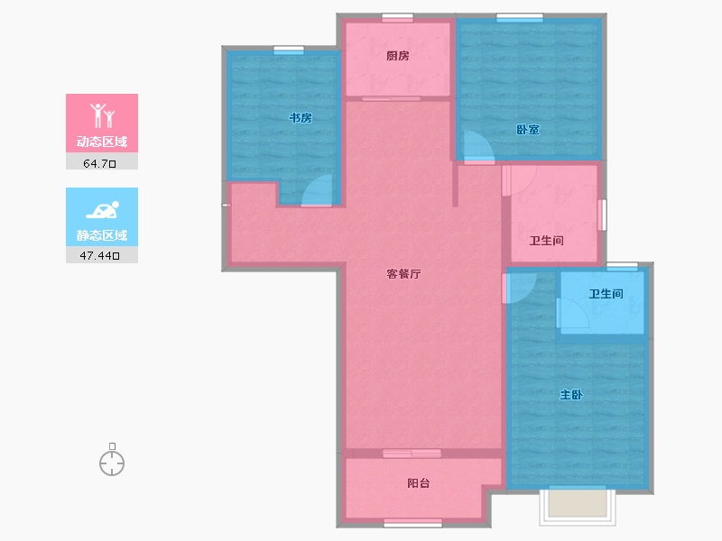 安徽省-淮北市-状元府邸-100.20-户型库-动静分区