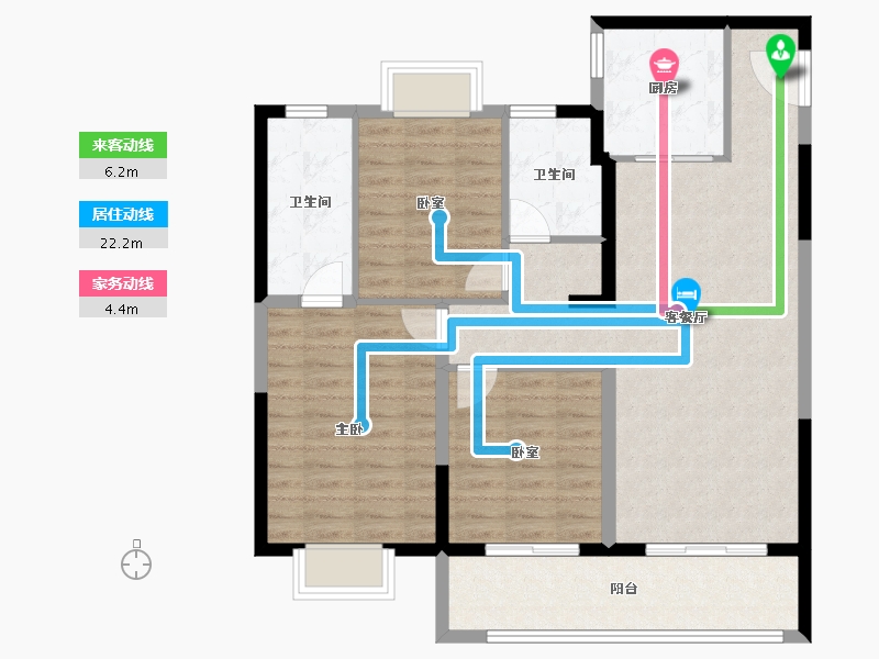 江苏省-盐城市-大丰雍锦府-96.80-户型库-动静线