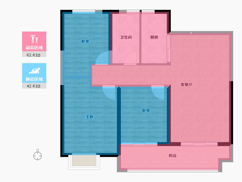 江苏省-盐城市-港利福园-95.20-户型库-动静分区