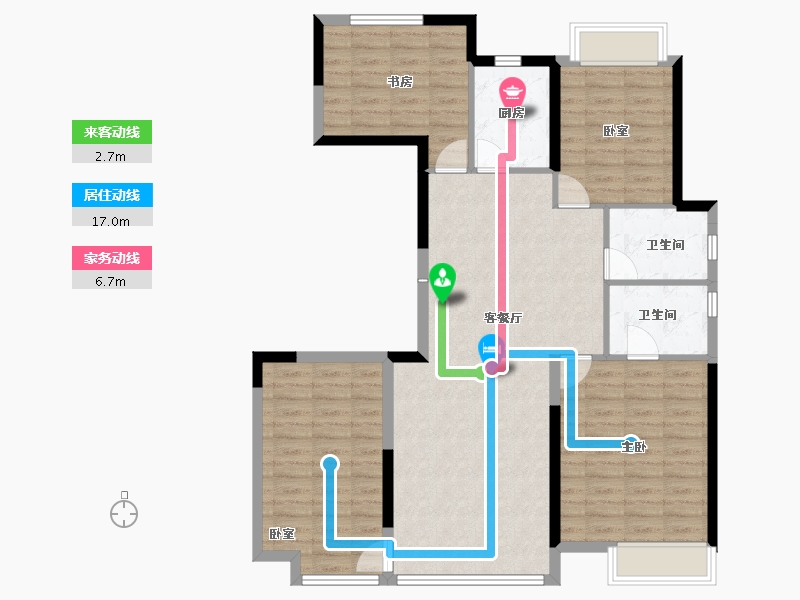 江苏省-盐城市-​圣桦西溪樾-107.20-户型库-动静线