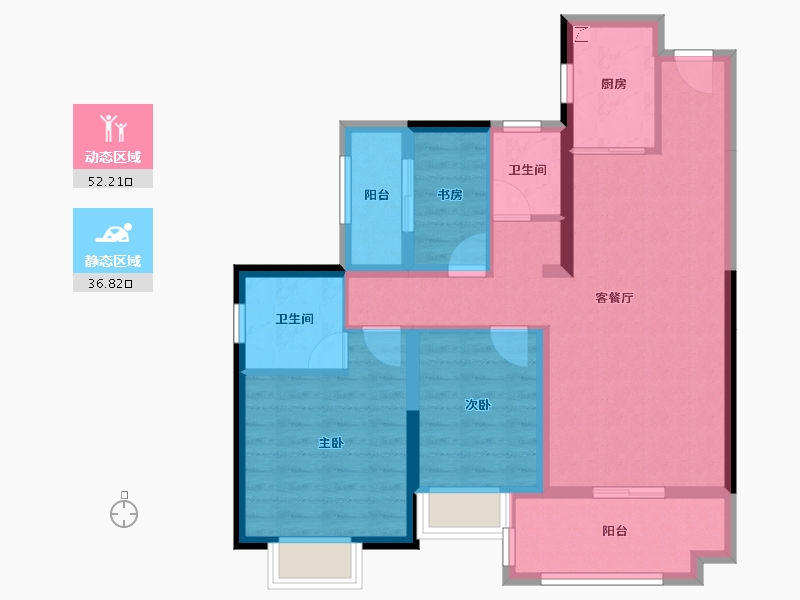 湖南省-郴州市-五岭庆园-78.48-户型库-动静分区