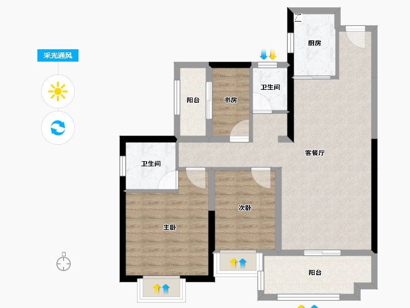 湖南省-郴州市-五岭庆园-78.48-户型库-采光通风