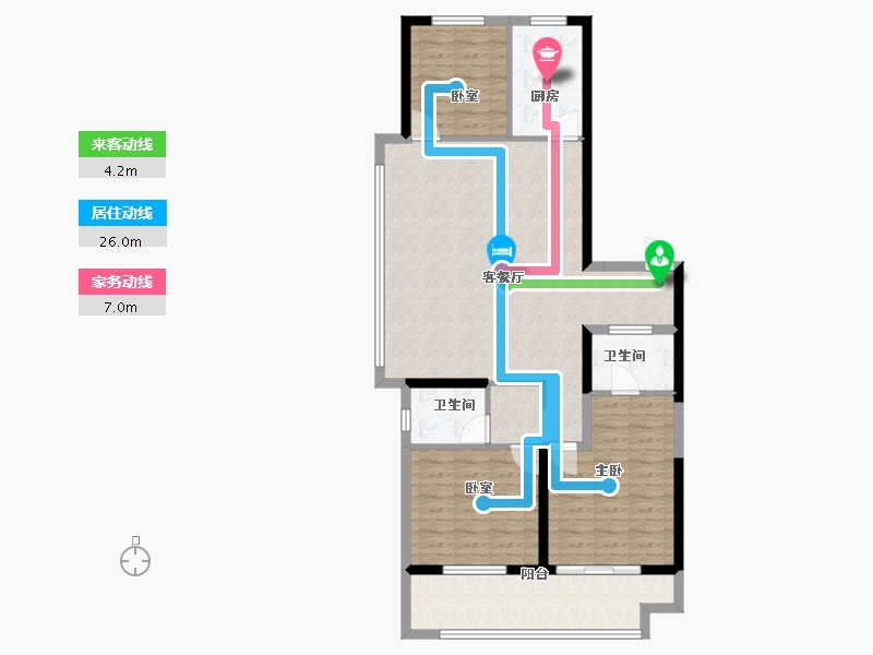 江苏省-盐城市-​中海华樾-104.00-户型库-动静线