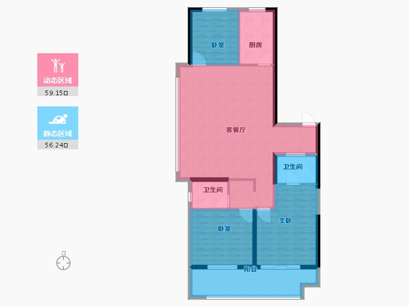 江苏省-盐城市-​中海华樾-104.00-户型库-动静分区