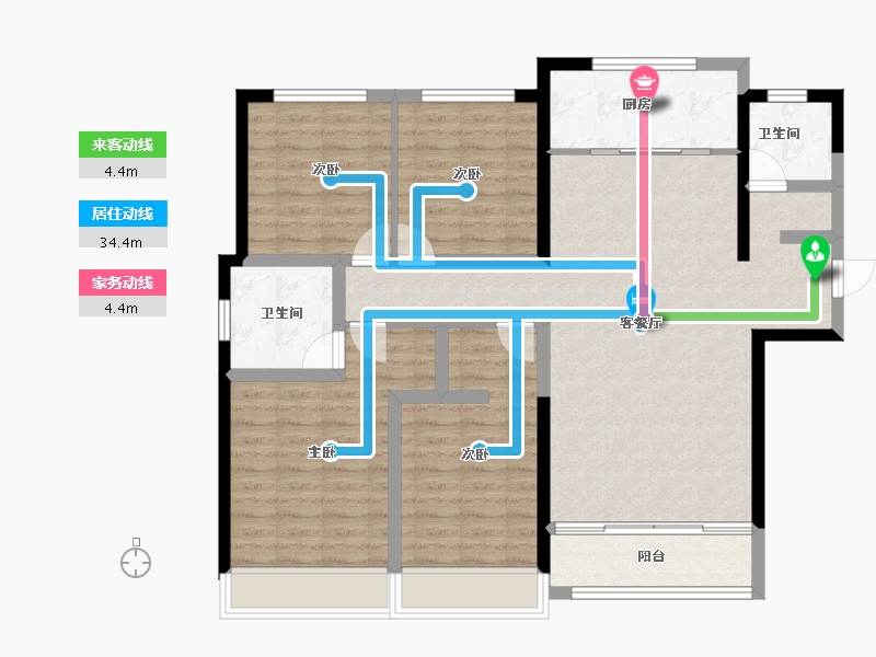 广西壮族自治区-柳州市-宝光·翡翠悦府-111.15-户型库-动静线