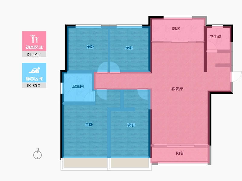 广西壮族自治区-柳州市-宝光·翡翠悦府-111.15-户型库-动静分区