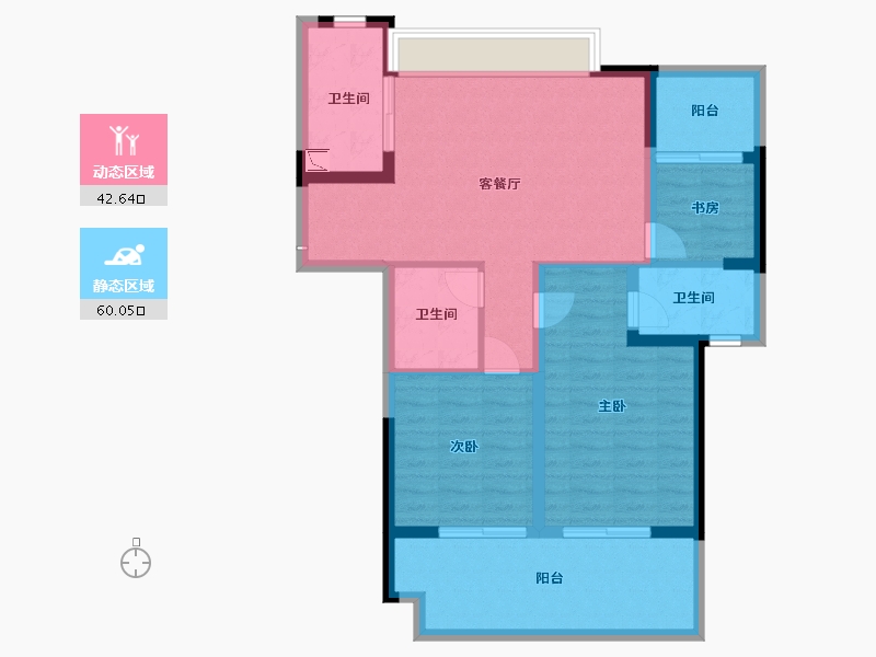 安徽省-铜陵市-雨润星雨华府-92.00-户型库-动静分区