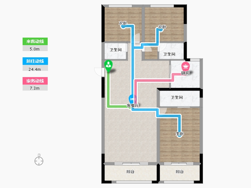 青海省-西宁市-锦绣新天地-122.87-户型库-动静线