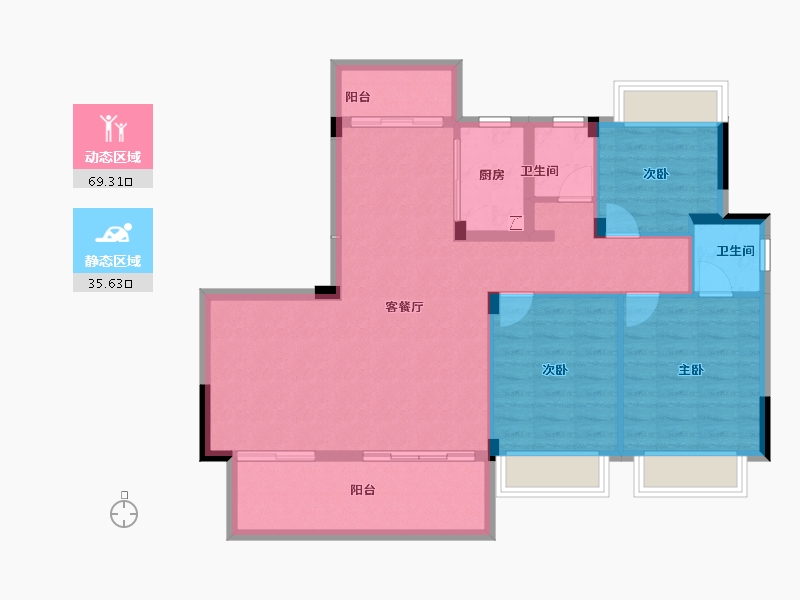 江西省-宜春市-明珠壹号-95.10-户型库-动静分区