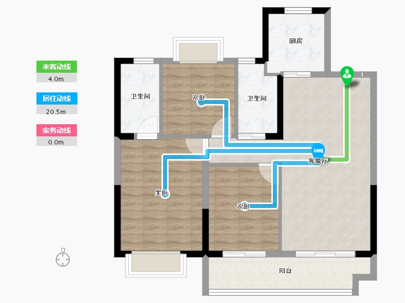 江苏省-盐城市-悦达交投玖玺台-88.00-户型库-动静线