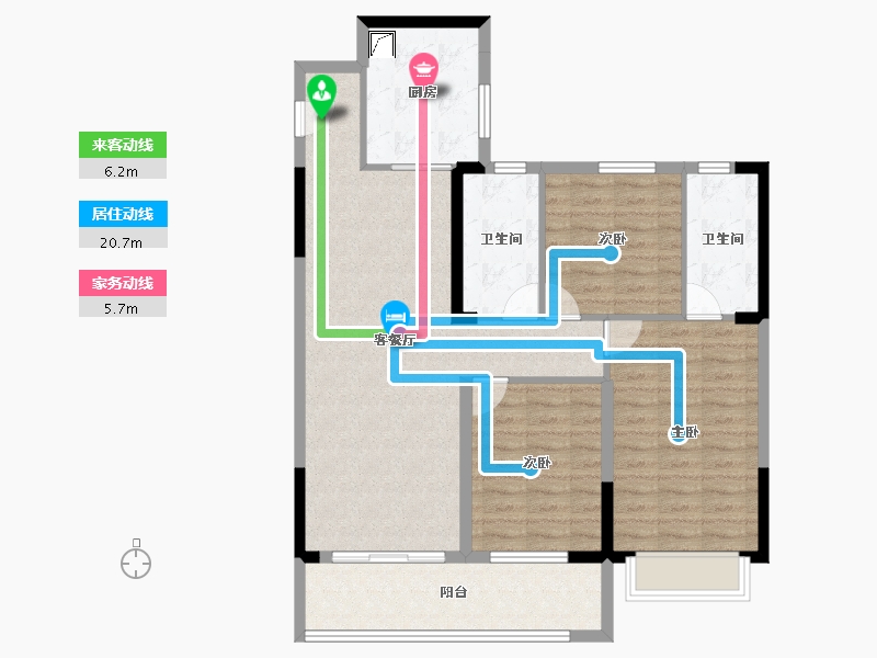 江苏省-盐城市-​绿城晓风印月-100.00-户型库-动静线