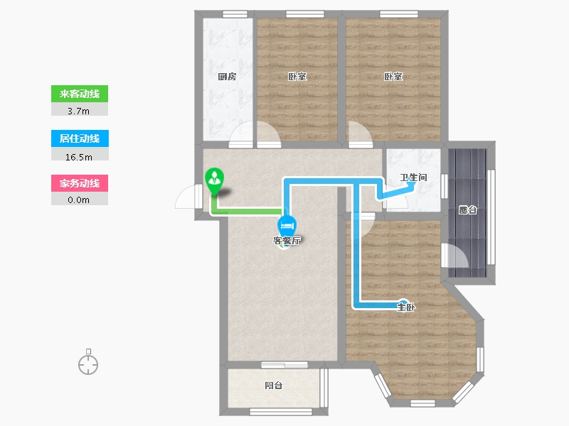 辽宁省-葫芦岛市-中央国际城-91.35-户型库-动静线