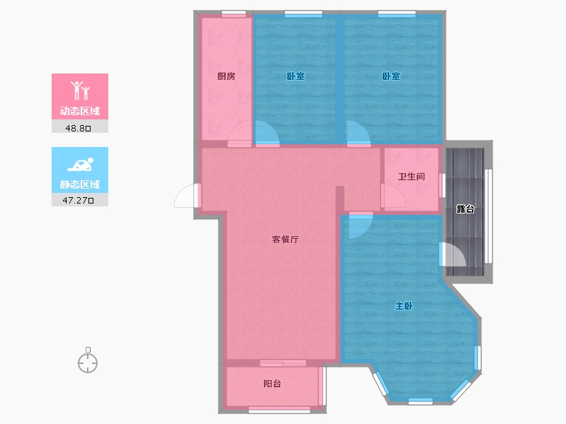 辽宁省-葫芦岛市-中央国际城-91.35-户型库-动静分区