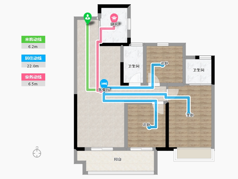 安徽省-阜阳市-淮河吾悦广场-92.01-户型库-动静线